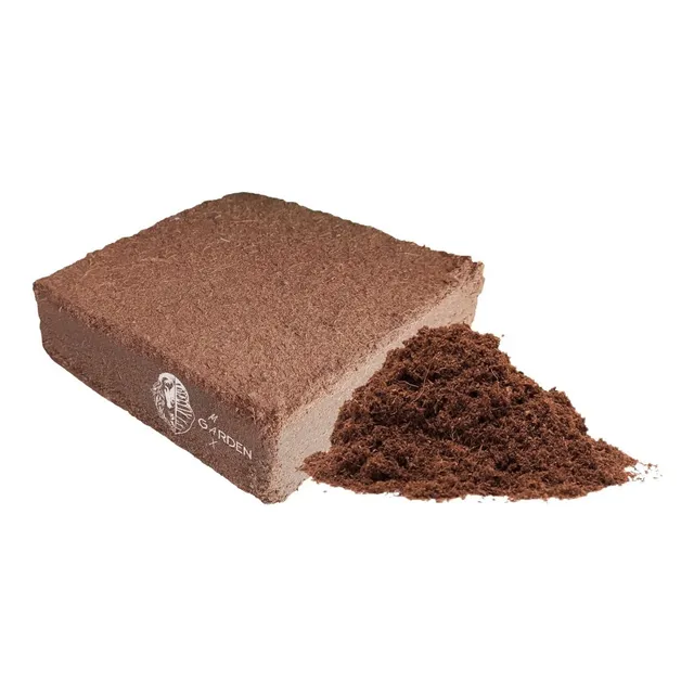 Bloque De Fibra De Coco Fino Hidroponia Plantas 4.5kg-60lt