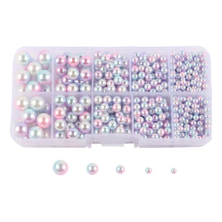 Cuentas Sin Agujeros Para Manualidades, Azul Claro Rosa Cuentas Sin Agujeros Para Manualidades, Azul Claro Rosa