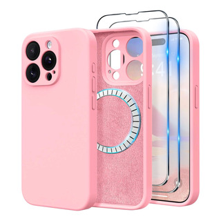 Kit Funda De Silicona Para iPhone Magsafe + 2 Mica Pantalla Kit Funda De Silicona Para iPhone Magsafe + 2 Mica Pantalla