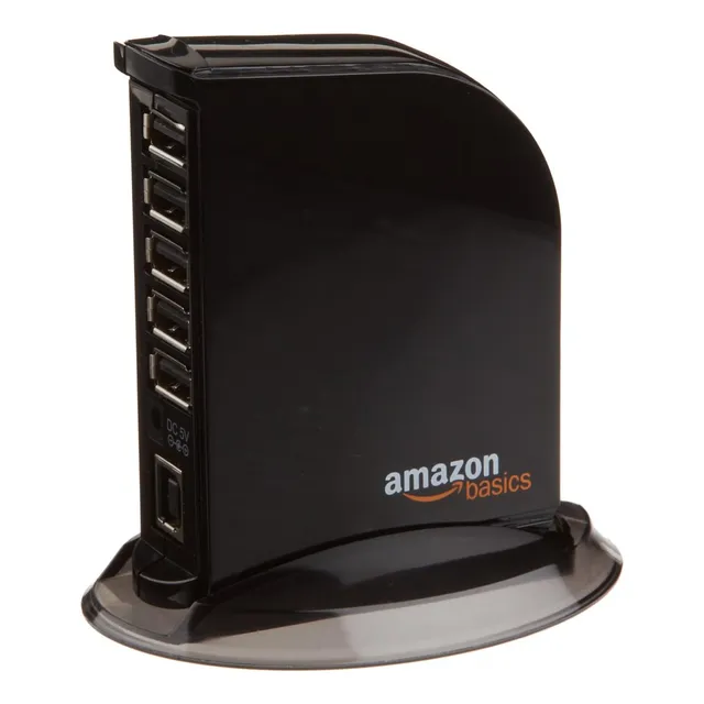 Basics Torre Concentradora Usb 2.0 De 7 Puertos Con Adaptado