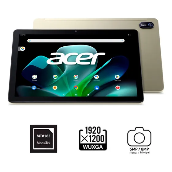 Tablet Acer Android 12 Mediatek Mt8183 128gb 4gb 10.1 Gps