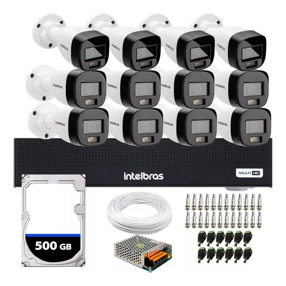 Kit 12 Câmeras Intelbras Fullcolor Dvr Intelbras Aplicativo