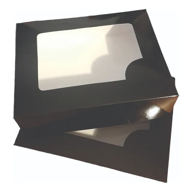 Cajas Negras Con Visor De 1/2 Kilo. Masas / Empanadas