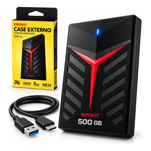 SSD Externo Portátil Western Digital WD Black P40 Gamer RGB 2 TB