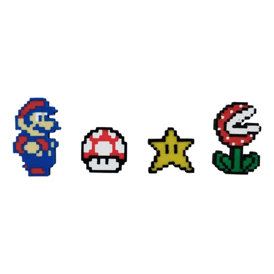 Set X 4 Imanes Decorativos Heladera Mario Bros Impresión 3d Mario Bros Mario Bros