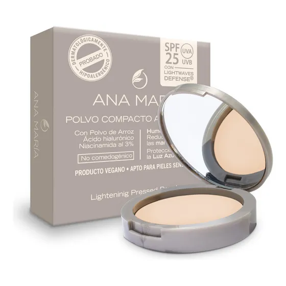 Polvo Compacto Ana Maria Aclarante Hialuronico Fp25 Original