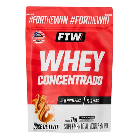 Whey Concentrado Refil 1kg Sabor Doce De Leite - Ftw - Doce De Leite