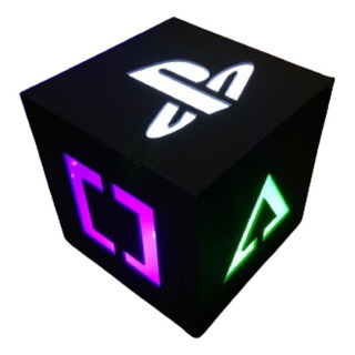 Mini Abajur Playstation V2 Cubo Luminária Acrílico Led Gamer Mini Abajur Playstation V2 Cubo Luminária Acrílico Led Gamer