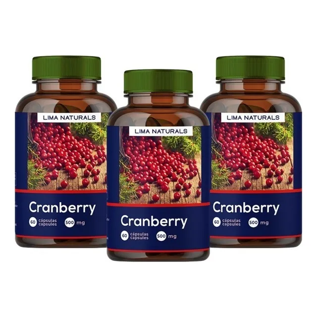 Pack De 03 Frascos De Cranberry Con Sabor Capsula