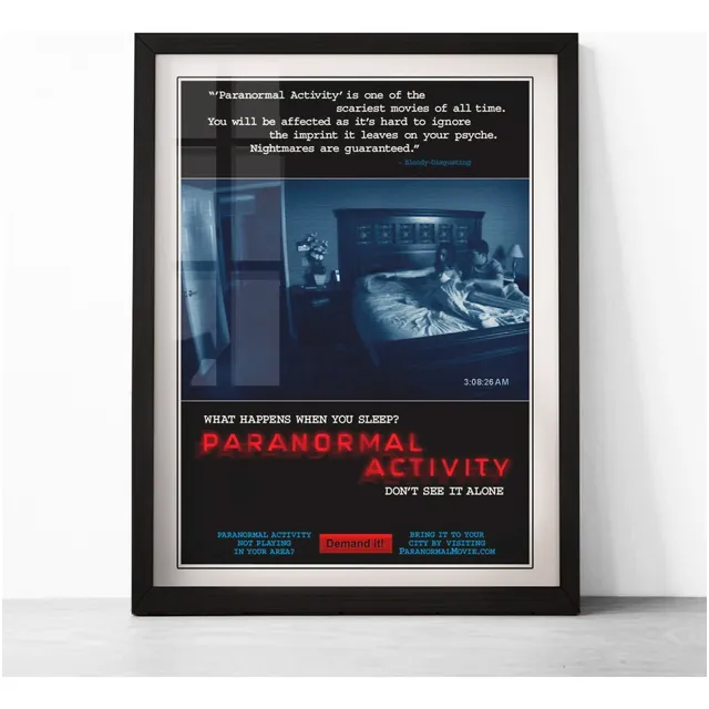 Cuadro Películas Terror - Actividad Paranormal - Cartel