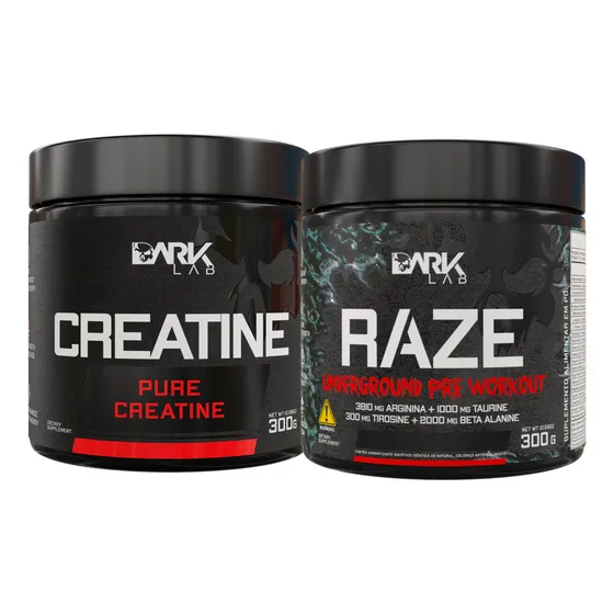 Creatina 300g + Pré Treino Raze Melancia 300g