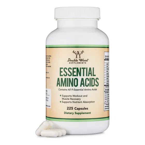 Suplementos Double Wood Essential Aminoácidos, 225 Cápsulas