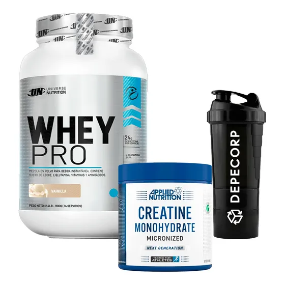 Pack Whey Pro 1kg + Creatina Applied Nutrition 250gr +shaker