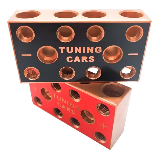 Bloco Barramento 100% Cobre Energia Som Tc 4x4 8 Vias Par