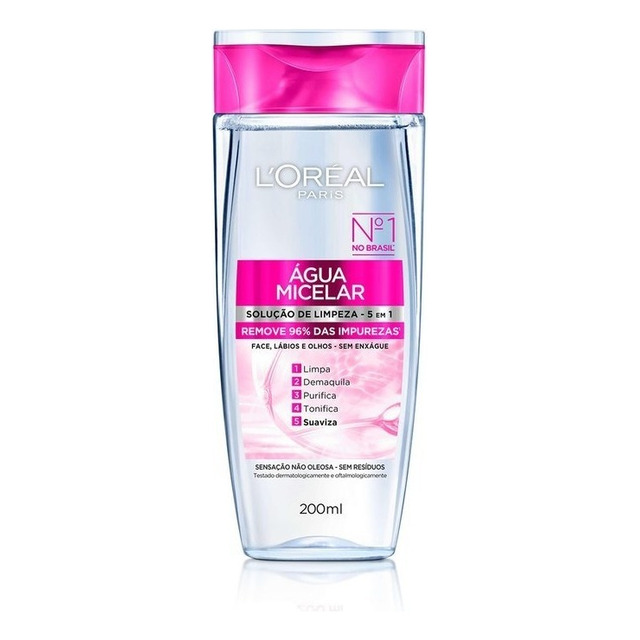 Água Micelar Solução De Limpeza 5 Em 1 L'oréal Paris Todos Os Tipos De Pele Água Micelar Solução De Limpeza 5 Em 1 L'oréal Paris Todos Os Tipos De Pele