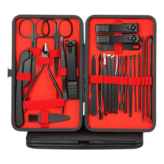 Kit De Cortauñas Para Manicure Pedicure 24 Pcs Profesional