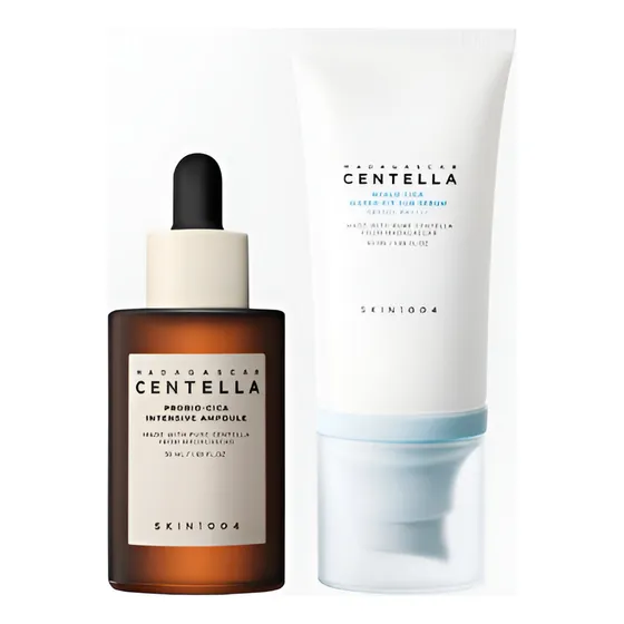 Skin1004 Probio Cica - Pack Glow Duo Ampoule + Fotoprotector Momento De Aplicación Día/noche Tipo De Piel Seca