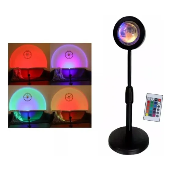 Lampara Proyector Atardecer C/remoto Usb 16 Colores Efectos Color de la estructura Negro