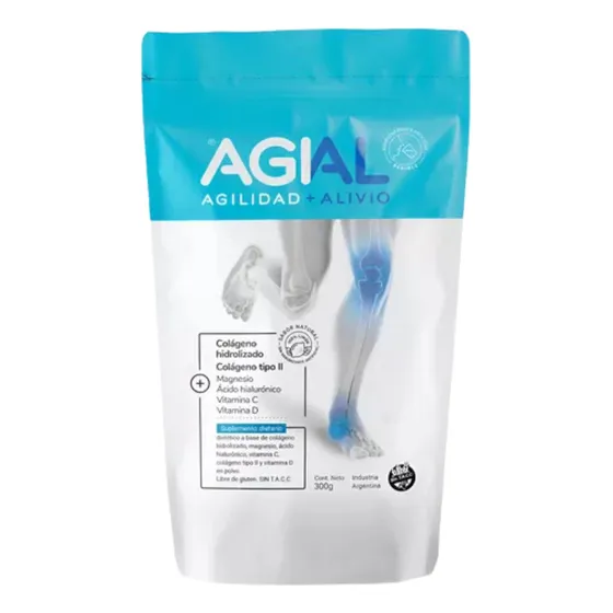 Agial Colágeno Hidrolizado Natufarma Magnesio + Hialuronico x 300 Gr Limón