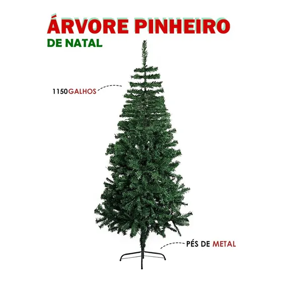 Árvore de Natal de luxo em pinho Wincy Natal 2,1 m