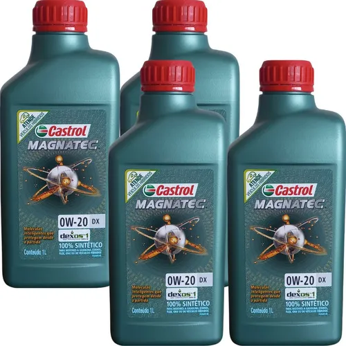4 Litros Óleo De Motor Sintético 0w20 Dx Castrol Magnatec