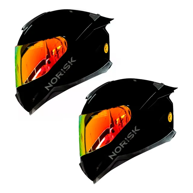 Kit 2 Capacetes Norisk Razor Edition + Viseira Vermelha Revo
