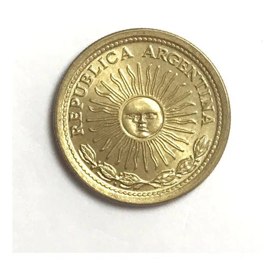 Monedas Argentinas: 1 Peso 1974 Variante: Sol Con Lagrima Ex