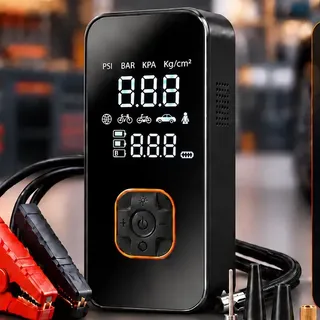 Compressor Elétrico Portátil Digital Auxiliar de Partida e Powerbank