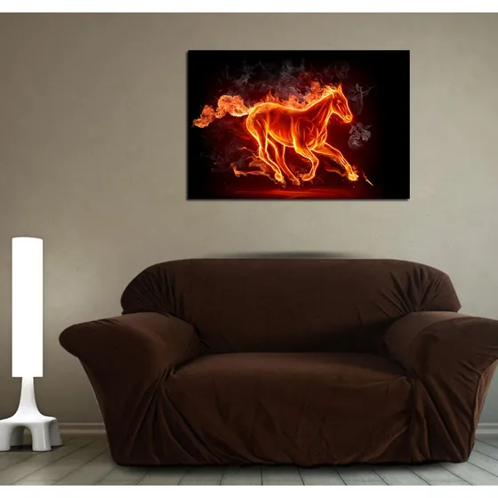 Cuadro 30x45cm Caballo De Fuego Pasion Sangre