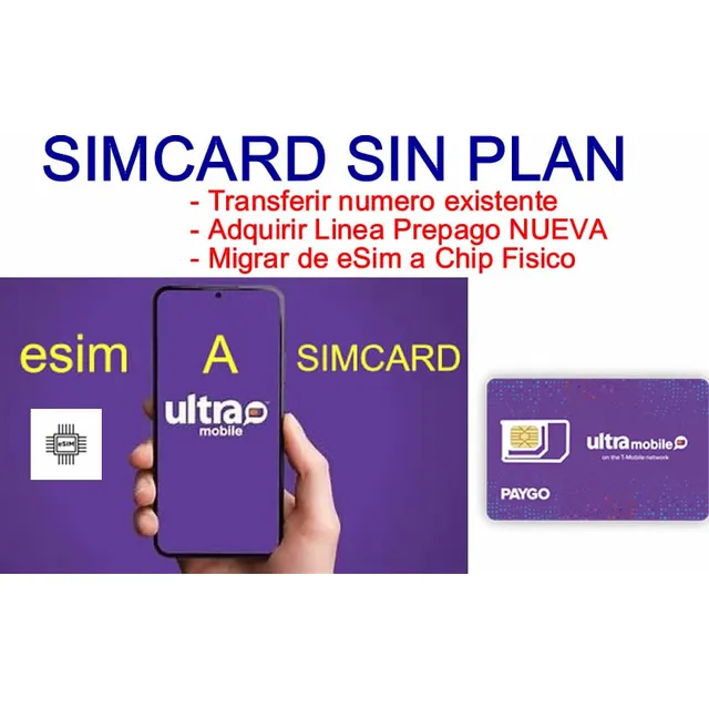 Sim Card Linea Americana Migrar Esim A Chip Fisico Sin Plan
