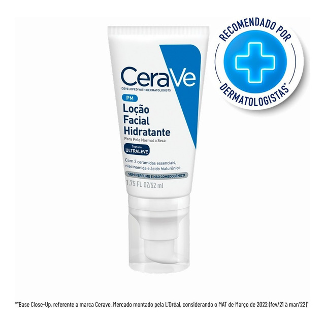 Loção Facial Hidratante Pm, Textura Ultraleve, Hidratação Suave E Rápida Absorção, Com Cer...