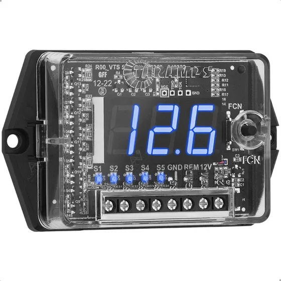 Medidor Bateria Voltimetro Sequenciador Digital Automotivo
