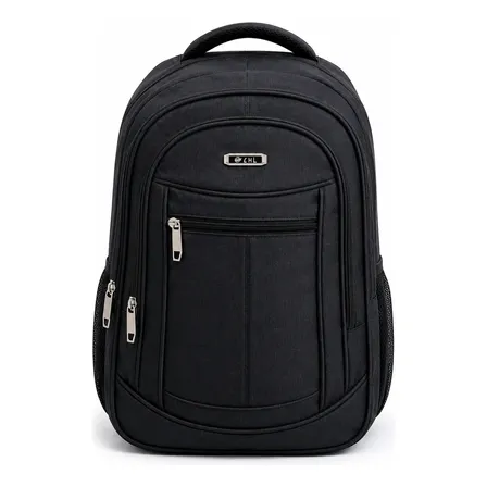 Mochila Masculina Impermeável Faculdade Alça Reforçada Top Preto Liso