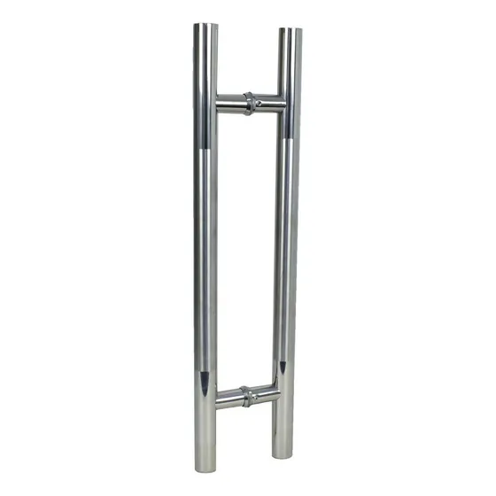 Manijon Metalico 2pz Para Puerta 60x4cm Lh-2562 Color Plateado