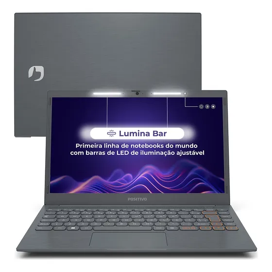 Notebook Positivo Vision C14 Lumina Bar Intel 4gb 128gb 14'' Cinza