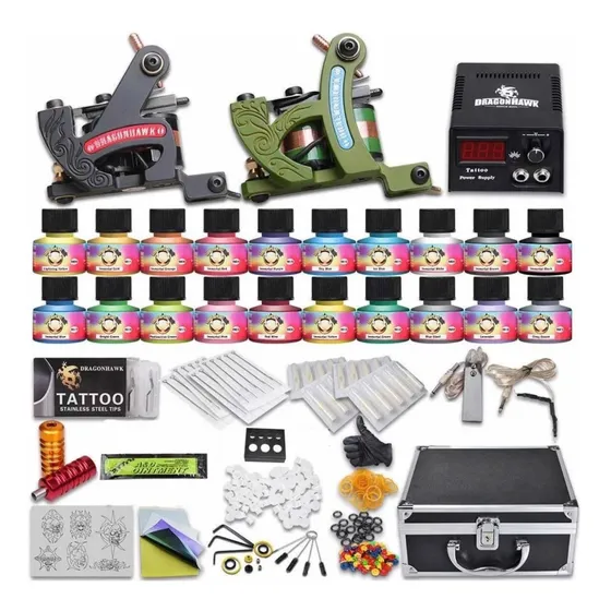 Dragonhawk Kit De Tatuaje Profesional Tattoo Maquina Tatuar