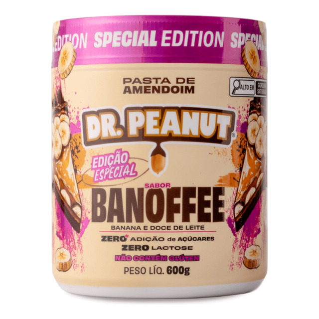 Pasta De Amendoim Com Whey Protein 600g Dr Peanut / Banoffee Pasta De Amendoim Com Whey Protein 600g Dr Peanut / Banoffee