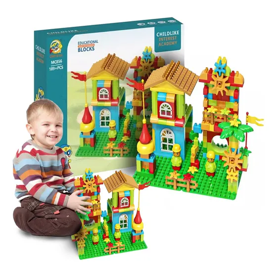 Juego Academia Bloques Construcción Escuela Didáctico 189pcs