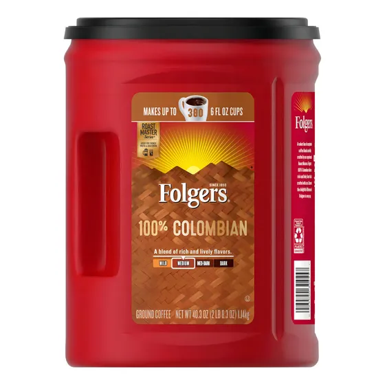 Cafe Colombiano Folgers Molido 100% Café Arabica, 1.14kg