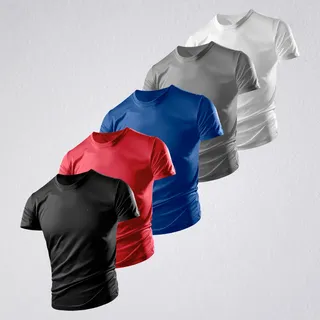 Kit 5 Camisetas Lisas Masculinas BĂĄsica Dry Fit Tradicional Kit 5 Camisetas Lisas Masculinas BĂĄsica Dry Fit Tradicional