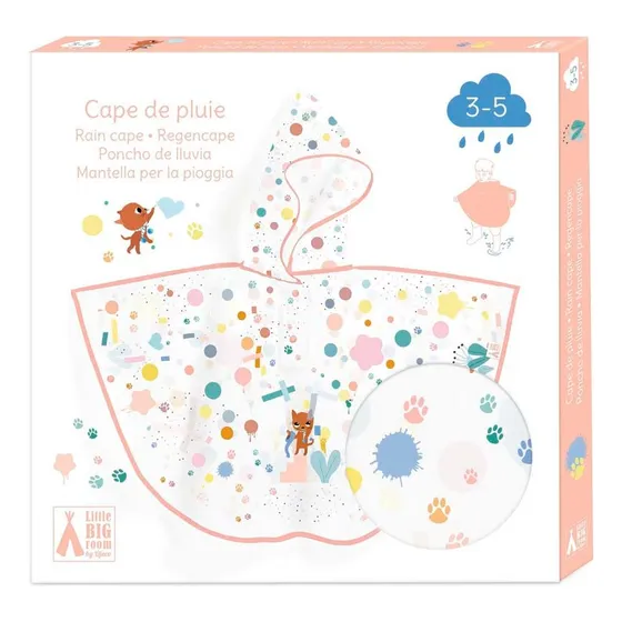 Pilot Infantil Con Capucha  Capa Poncho Lluvia Niños Djeco