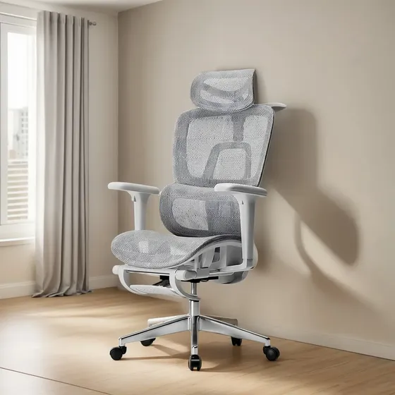Silla De Escritorio Reclinable E14 Gris By Lubabycas
