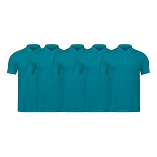 Kit5 Camisa Polo Lisa  Masculino Varias Cores