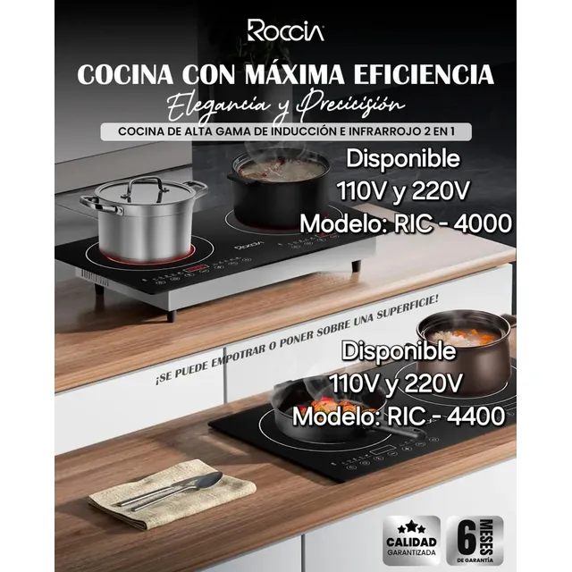 Cocina Eléctrica Alta Gama De Inducción E Infrarrojo 2 En 1