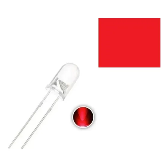 Kit 10 X Led Vermelho Alto Brilho 5mm Arduino Uno Mega Pic