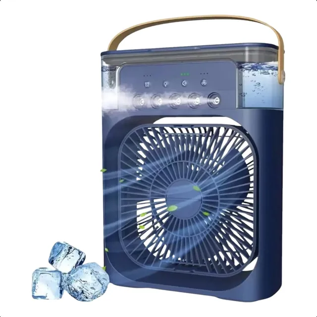 Ventilador Umidificador Ar Condicionado De Mesa Led Usb Gelo
