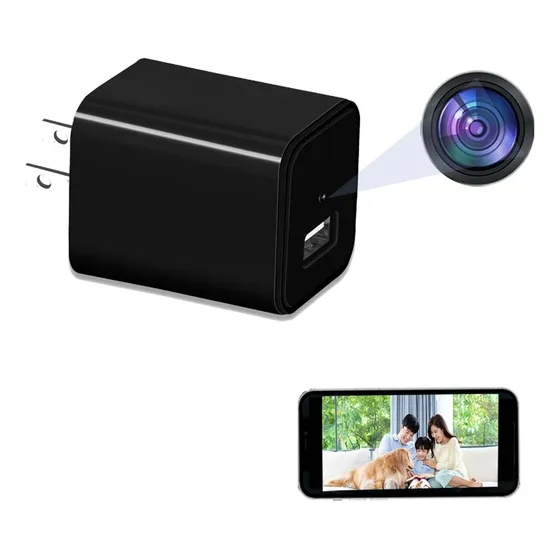 4k Inalámbrico Wifi Cámara Espía Mini Enchufe Cargador Usb