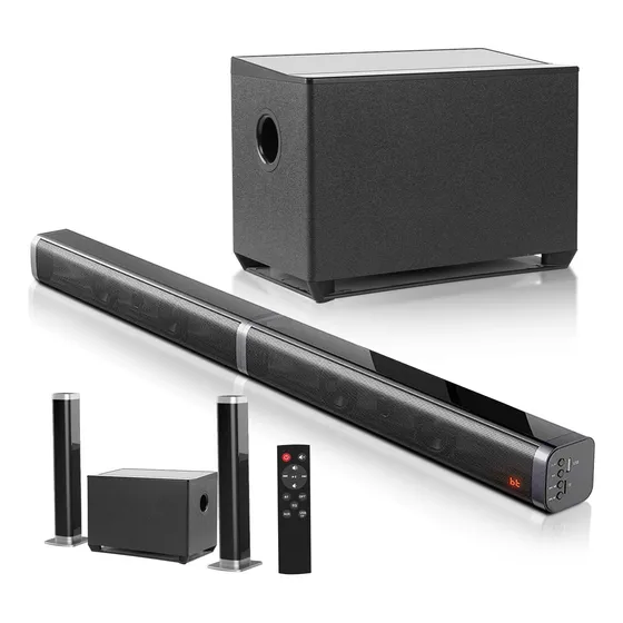 Home Theater 100w Barra De Sonido Y Subwoofer Con Bluetooth