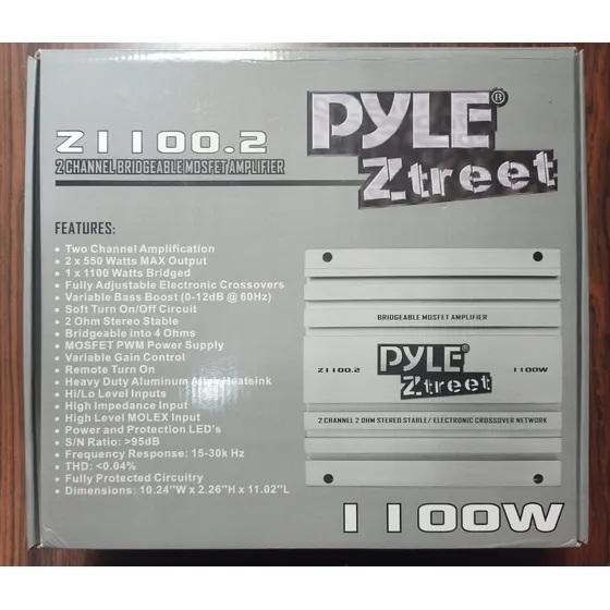 Amplificador De 1100 Watts De Dos Canales