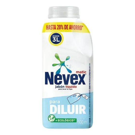 Jabón Líq. Ropa Para Diluir Con Agente Blanqu. Nevex 500 Ml. | Cuotas sin interés